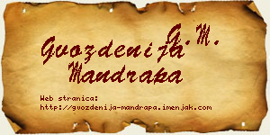 Gvozdenija Mandrapa vizit kartica